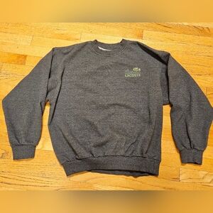 Vintage La Chemise Lacoste Grey Cozy Pullover Sweatshirt Men's Size 6 (about L)